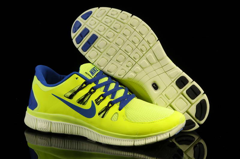 Nike Free Run 5.0 V2 Mens Running Shoes New Breathable Olive Blue